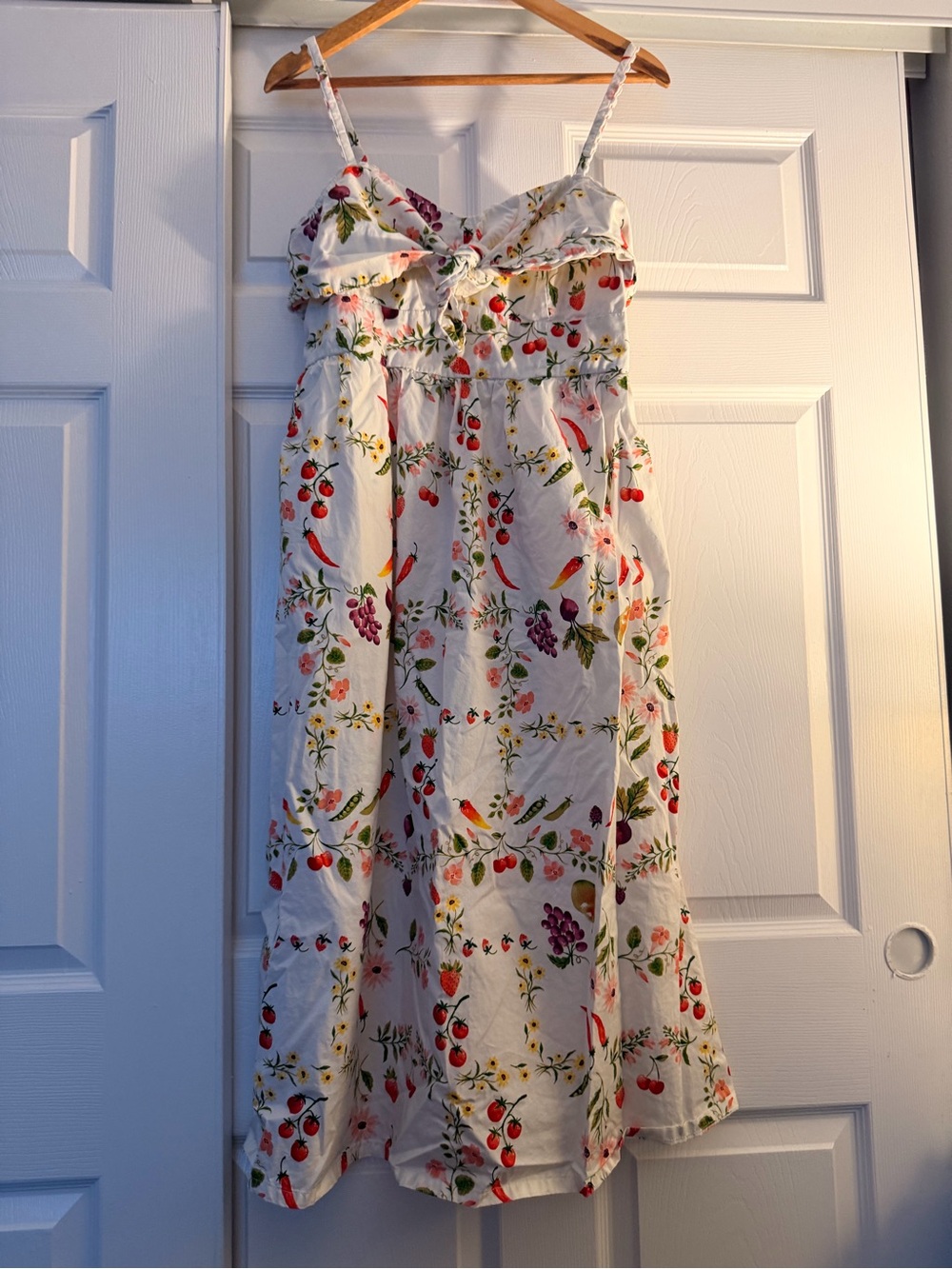 Old Navy White Sundress with Fruits and Veggies